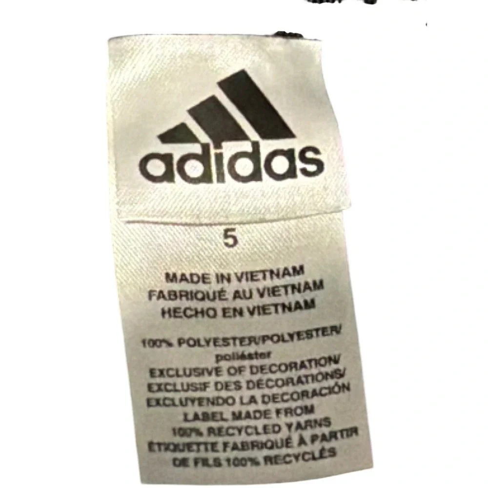 Adidas Kids Grey Black Wave Print Full‎ Zip Track Jacket Size 5